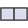 Ціноутворення Вікна 2160x1060 мм REHAU Euro 70 ANTHRACITE_GREY_GLATT з двох сторін
