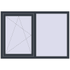 Ціноутворення Вікна 1500x1020 мм REHAU Euro 70 ANTHRACITE_GREY_STRUKTURAL з двох сторін