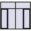 Ціноутворення Вікна 2200x2000 мм Altest Pony 375 RAL 9005 Jet black ззовні