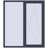 Ціноутворення Вікна 1400x1600 мм REHAU Brillant-Design ANTHRACITE_GREY_STRUKTURAL з двох сторін