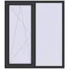 Ціноутворення Вікна 1300x1470 мм REHAU Brillant-Design ANTHRACITE_GREY_GLATT з двох сторін