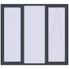 Ціноутворення Вікна 2000x1800 мм REHAU Euro 60 ANTHRACITE_GREY_STRUKTURAL з двох сторін