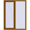 Ціноутворення Вікна 1300x1700 мм REHAU Euro 70 GOLDEN OAK з двох сторін