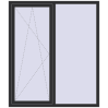 Ціноутворення Вікна 1500x1750 мм REHAU Brillant-Design ANTHRACITE_GREY_GLATT з двох сторін