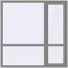 Ціноутворення Вікна 1800x1800 мм Altest Pony 375 RAL 9007 Grey aluminium з двох сторін