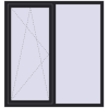 Ціноутворення Вікна 1500x1600 мм REHAU Brillant-Design BLACK_ULTI-MATT з двох сторін