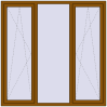 Ціноутворення Вікна 1800x1800 мм REHAU Euro 70 GOLDEN OAK ззовні