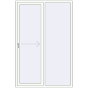 REHAU SYNEGO SLIDE 1500x2200 мм Білий (RAL 9016) з двох сторін REHAU SYNEGO SLIDE 1500x2200 мм Білий (RAL 9016) з двох сторін