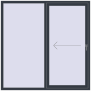 REHAU SYNEGO (Похило-зсувні) 1800x1800 мм ANTHRACITE_GREY_STRUKTURAL з двох сторін REHAU SYNEGO (Похило-зсувні) 1800x1800 мм ANTHRACITE_GREY_STRUKTURAL з двох сторін