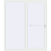 REHAU Euro 60 (Похило-зсувні) 1900x2250 мм Білий (RAL 9016) з двох сторін