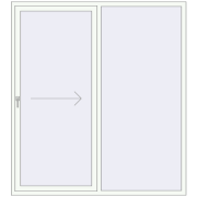 REHAU Euro 60 (Похило-зсувні) 1900x2100 мм Білий (RAL 9016) з двох сторін