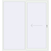 REHAU SYNEGO SLIDE 2200x2400 мм Білий (RAL 9016) з двох сторін