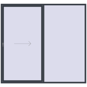 REHAU GENEO HST 2800x2600 мм ANTHRACITE_GREY_STRUKTURAL з двох сторін