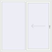 REHAU Brillant 70 (Похило-зсувні) 2030x2030 мм Білий (RAL 9016) з двох сторін