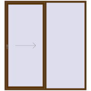 REHAU SYNEGO SLIDE 2200x2400 мм WALNUT з двох сторін