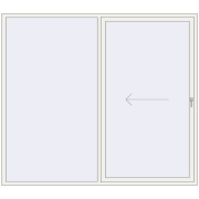 REHAU SYNEGO (Похило-зсувні) 2500x2200 мм Білий (RAL 9016) з двох сторін REHAU SYNEGO (Похило-зсувні) 2500x2200 мм Білий (RAL 9016) з двох сторін