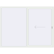 REHAU Euro 60 (Похило-зсувні) 2750x2100 мм Білий (RAL 9016) з двох сторін