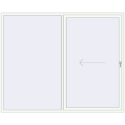 REHAU Brillant 70 (Похило-зсувні) 2600x2100 мм Білий (RAL 9016) з двох сторін