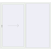 REHAU SYNEGO (Похило-зсувні) 2550x2350 мм Білий (RAL 9016) з двох сторін