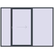 REHAU Euro 60 (Похило-зсувні) 2900x2150 мм ANTHRACITE_GREY_STRUKTURAL з двох сторін REHAU Euro 60 (Похило-зсувні) 2900x2150 мм ANTHRACITE_GREY_STRUKTURAL з двох сторін