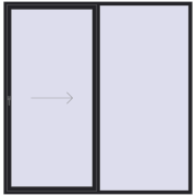 REHAU GENEO HST 2500x2550 мм BLACK_ULTI-MATT з двох сторін