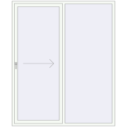 REHAU Brillant 70 (Похило-зсувні) 1850x2240 мм Білий (RAL 9016) з двох сторін