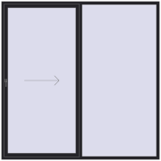 REHAU GENEO HST 2500x2500 мм BLACK_ULTI-MATT з двох сторін
