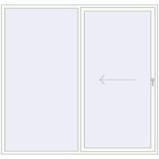 REHAU SYNEGO SLIDE 2400x2300 мм Білий (RAL 9016) з двох сторін