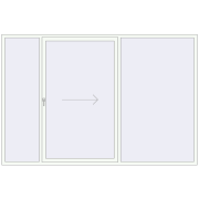 Розсувні терасні двері 3000x2000 мм REHAU Euro 60 (Похило-зсувні) Білий (RAL 9016) з двох сторін