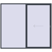 REHAU GENEO HST 2880x2550 мм ANTHRACITE_GREY_STRUKTURAL з двох сторін