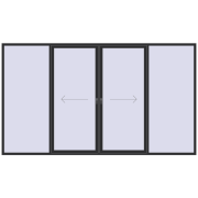 REHAU GENEO Похило-зсувні двері 4000x2300 мм REHAU GENEO Похило-зсувні двері 4000x2300 мм