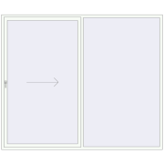 Розсувні терасні двері 2790x2340 мм REHAU SYNEGO SLIDE Білий (RAL 9016) з двох сторін