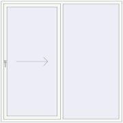 REHAU SYNEGO SLIDE 2100x2100 мм Білий (RAL 9016) з двох сторін