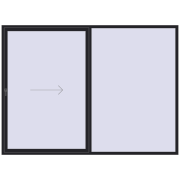 Розсувні терасні двері 3000x2200 мм REHAU GENEO HST BLACK_ULTI-MATT з двох сторін