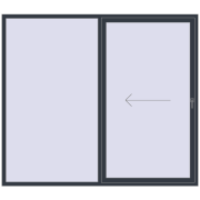 REHAU GENEO HST 2400x2100 мм ANTHRACITE_GREY_STRUKTURAL з двох сторін