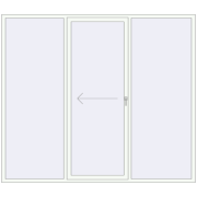REHAU Euro 60 (Похило-зсувні) 2600x2300 мм Білий (RAL 9016) з двох сторін REHAU Euro 60 (Похило-зсувні) 2600x2300 мм Білий (RAL 9016) з двох сторін