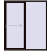 REHAU GENEO HST 1800x2100 мм BLACK_BROWN з двох сторін