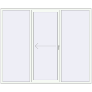 REHAU Euro 60 (Похило-зсувні) 2400x2000 мм Білий (RAL 9016) з двох сторін