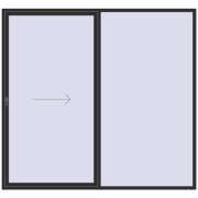 REHAU GENEO HST 2800x2600 мм ANTHRACITE_GREY_GLATT з двох сторін