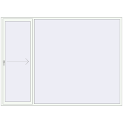 Розсувні терасні двері 3000x2200 мм REHAU Brillant 70 (Похило-зсувні) ANTHRACITE_GREY_STRUKTURAL ззовні