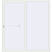 REHAU SYNEGO SLIDE 2200x2350 мм Білий (RAL 9016) з двох сторін