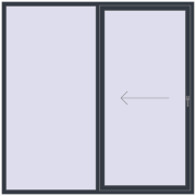 REHAU SYNEGO SLIDE 2230x2200 мм ANTHRACITE_GREY_STRUKTURAL з двох сторін REHAU SYNEGO SLIDE 2230x2200 мм ANTHRACITE_GREY_STRUKTURAL з двох сторін