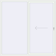 REHAU SYNEGO SLIDE 2400x2400 мм Білий (RAL 9016) з двох сторін