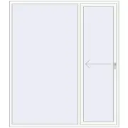 REHAU SYNEGO SLIDE 2050x2350 мм Білий (RAL 9016) з двох сторін REHAU SYNEGO SLIDE 2050x2350 мм Білий (RAL 9016) з двох сторін