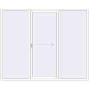 Розсувні терасні двері 2700x2200 мм REHAU Euro 60 (Похило-зсувні) BLACK_BROWN ззовні