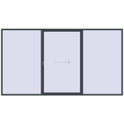 REHAU Brillant 70 (Похило-зсувні) 4200x2300 мм ANTHRACITE_GREY_STRUKTURAL з двох сторін