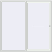 REHAU SYNEGO SLIDE 2400x2350 мм Білий (RAL 9016) з двох сторін