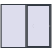 REHAU SYNEGO SLIDE 2300x2000 мм ANTHRACITE_GREY_STRUKTURAL з двох сторін