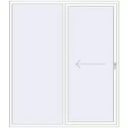 REHAU SYNEGO SLIDE 2050x2350 мм Білий (RAL 9016) з двох сторін REHAU SYNEGO SLIDE 2050x2350 мм Білий (RAL 9016) з двох сторін