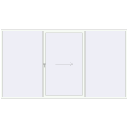 REHAU Brillant 70 (Похило-зсувні) 4200x2300 мм Білий (RAL 9016) з двох сторін